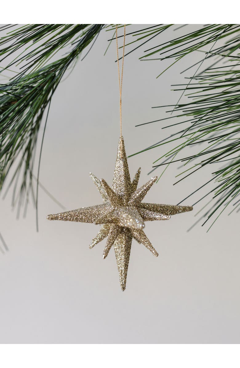 CG Hunter 2.75" Gold Glitter Starburst Ornament, Alternate, color, Gold Glitter