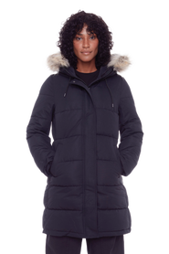 Alpine North AULAVIK - Vegan Down Mid-length Hooded Parka Coat