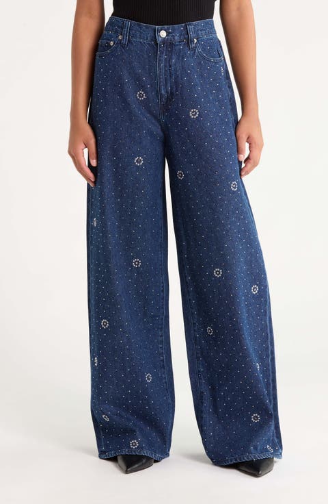 The Wanderer Polka Dot High Waist Wide Leg Jeans