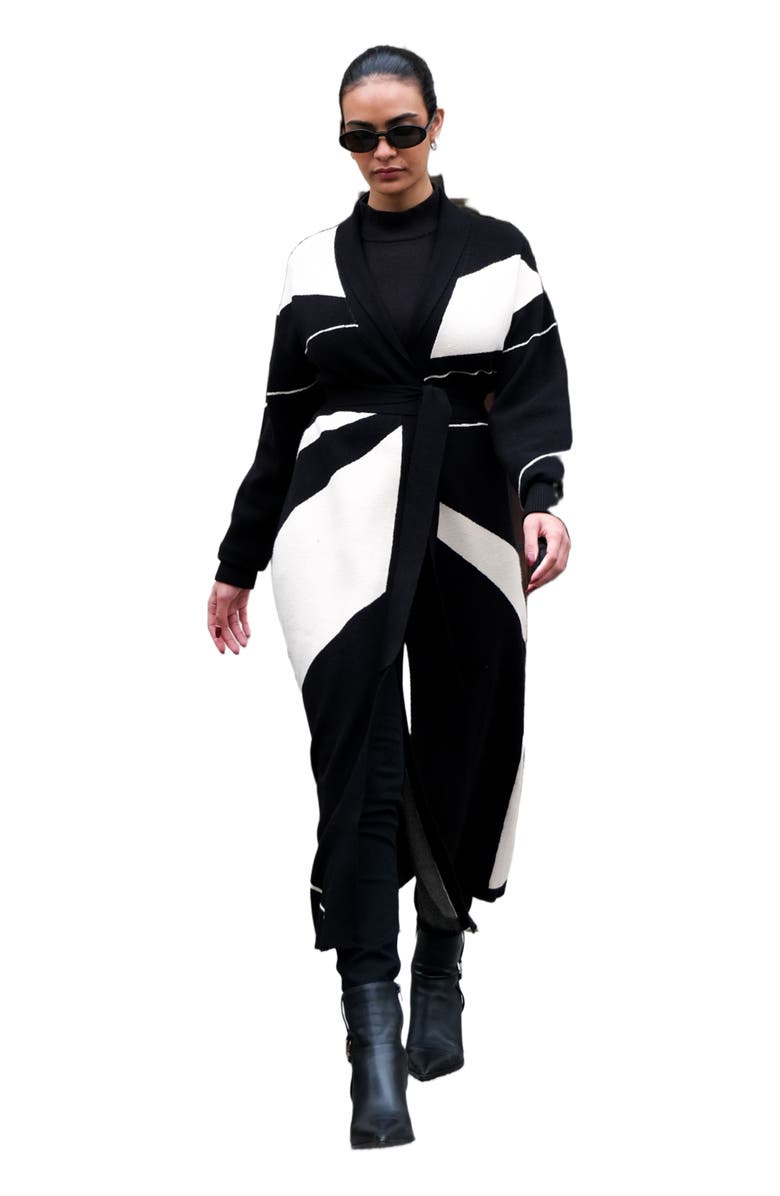 DIARRABLU Liya Long Knit Cardigan, Alternate, color, 