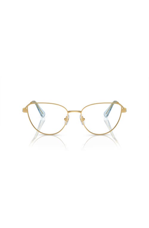 Swarovski 53mm Cat Eye Optical Glasses In Gold