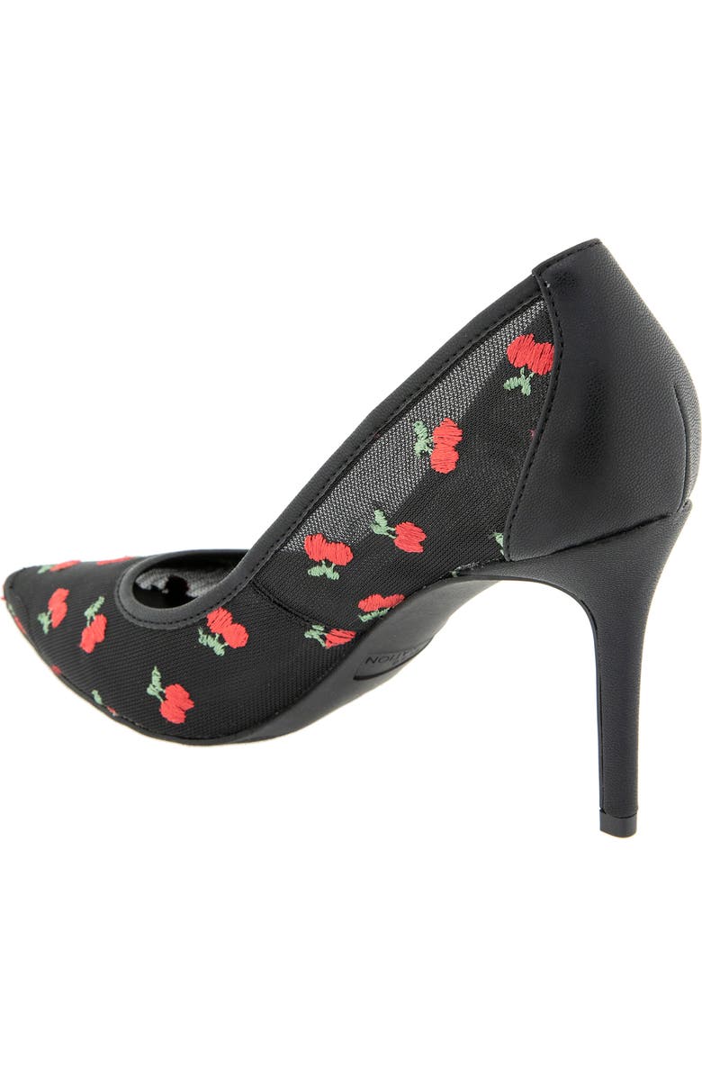 BCBGeneration Embroidered Pointed Toe Pump, Alternate, color, Black/ Cherry