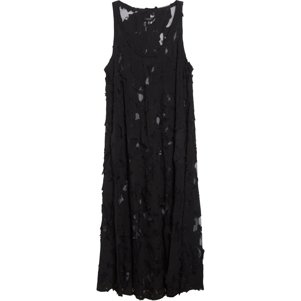 R13 Ripped Tank Dress In Black