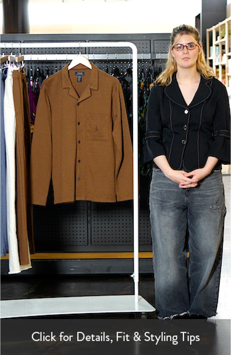 Herringbone Twill Pajama Top, sales video thumbnail