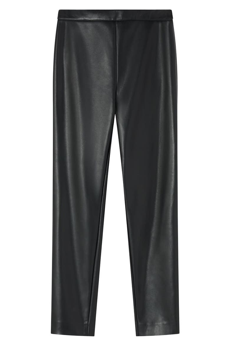 Ellen Faux Leather Skinny Pants, Alternate, color, BLACK