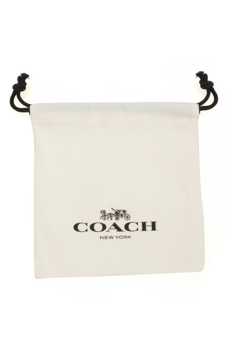 COACH Faux Pearl Tearose Front/Back Earrings, Alternate, color, 