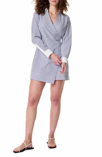 SPANX® The Best Stretch Cotton Poplin Wrap Shirtdress
