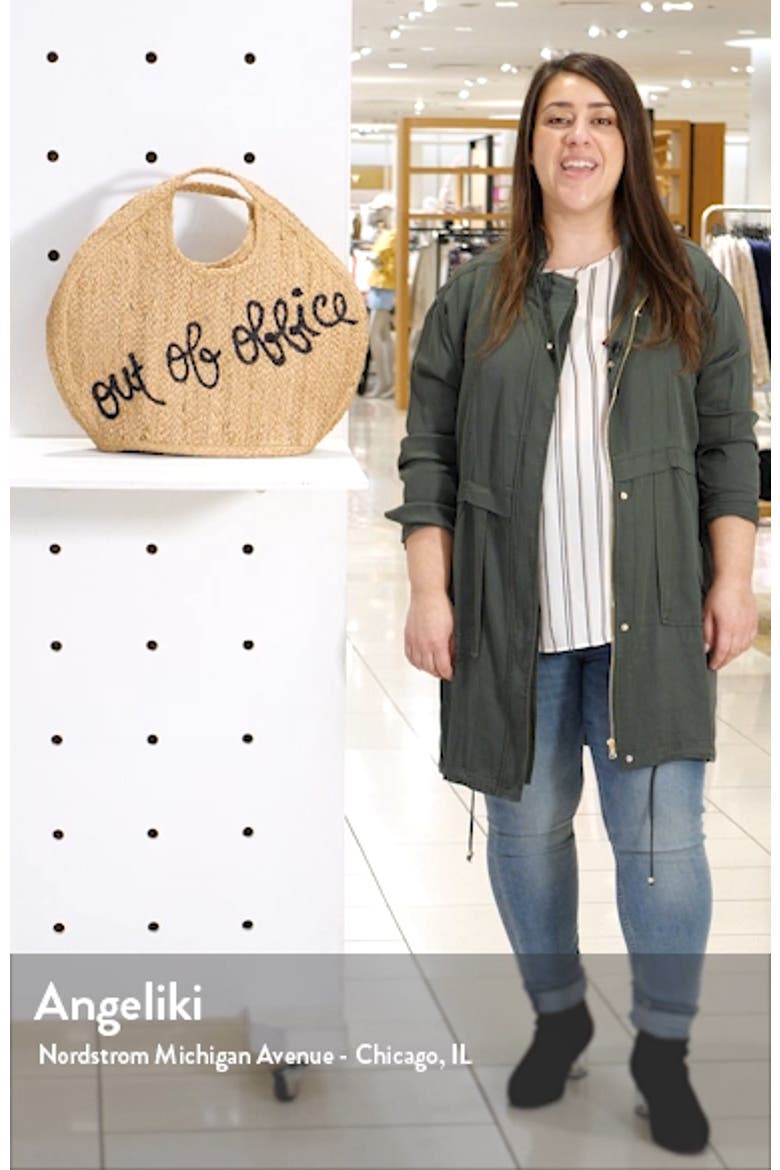Out of Office Embroidered Jute Tote video