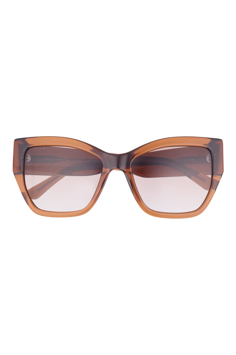 Vivienne 56mm Square Sunglasses, Main, color, WHISKEY BROWN
