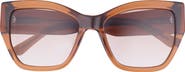 DIFF Vivienne 56mm Square Sunglasses