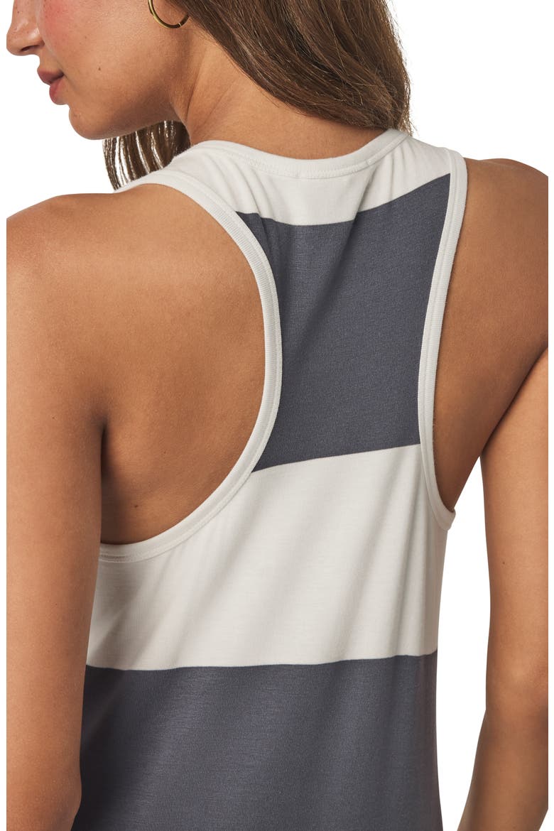 Jenna Stripe Tank Dress, Alternate, color, WHITE/ INK