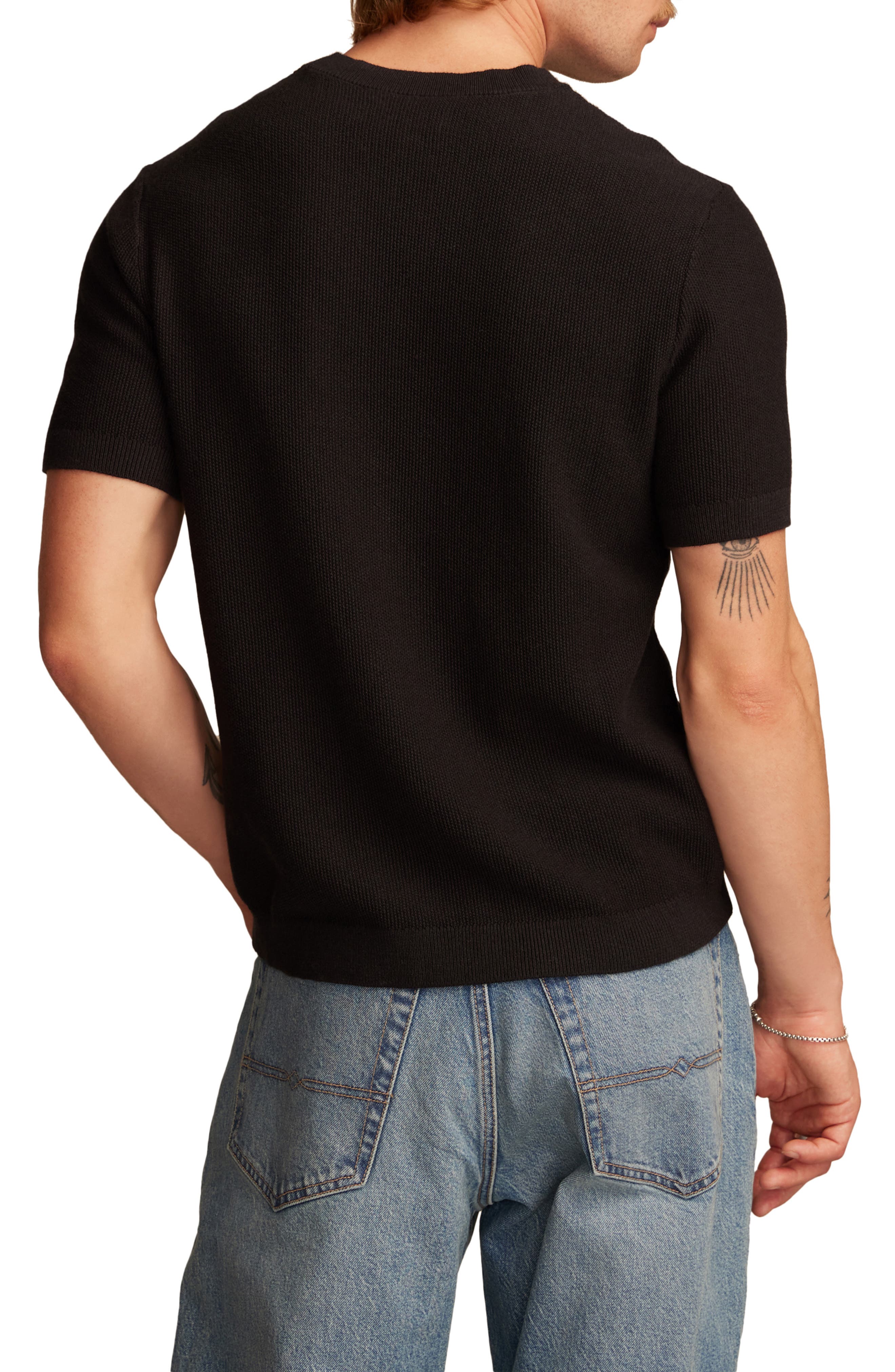 Rib Short Sleeve Sweater - image 2