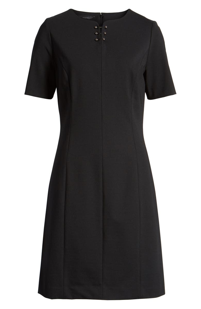 Ming Wang Beaded Neck Knit Dress, Alternate, color, 