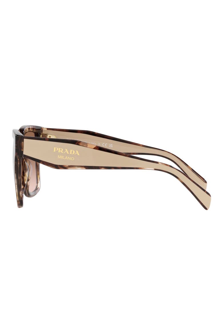 56mm Square Sunglasses, Alternate, color, BROWN TORTOISE