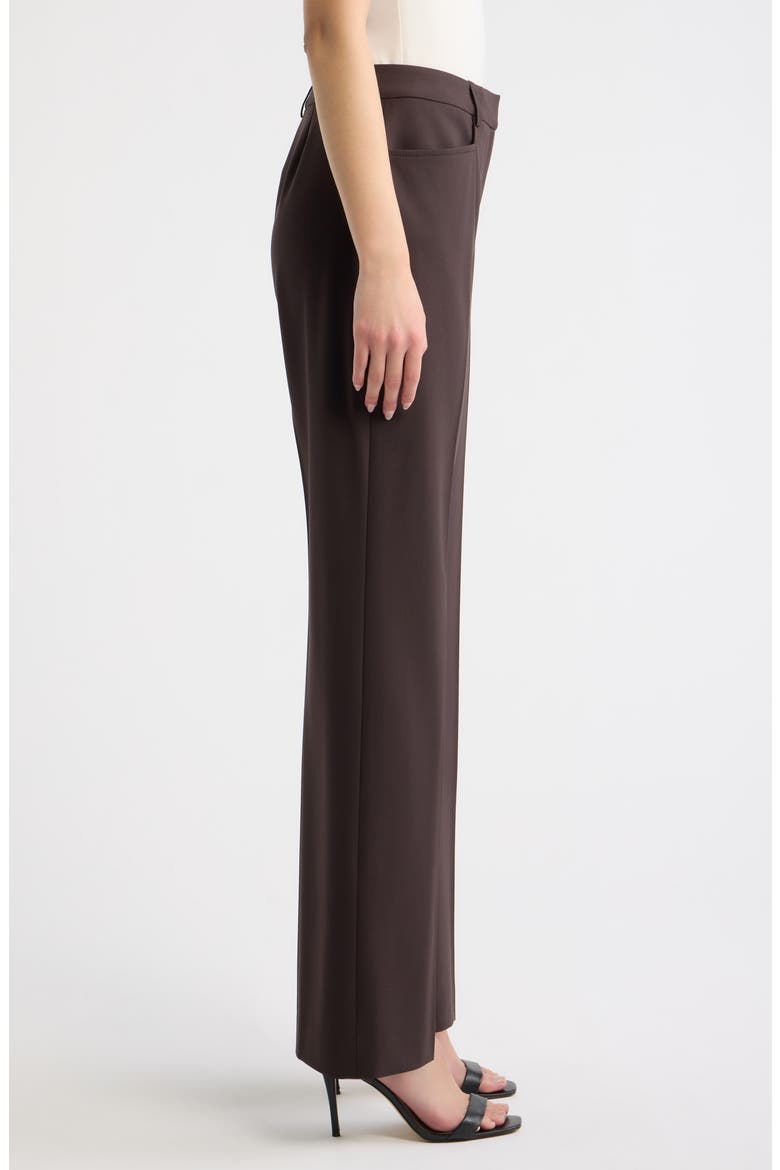 Birdseye Straight Leg Career Pants, Alternate, color, ESPRESSO