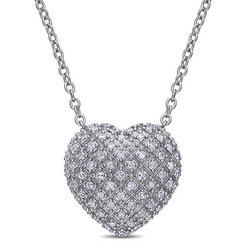Diamond Clustered Heart Necklace