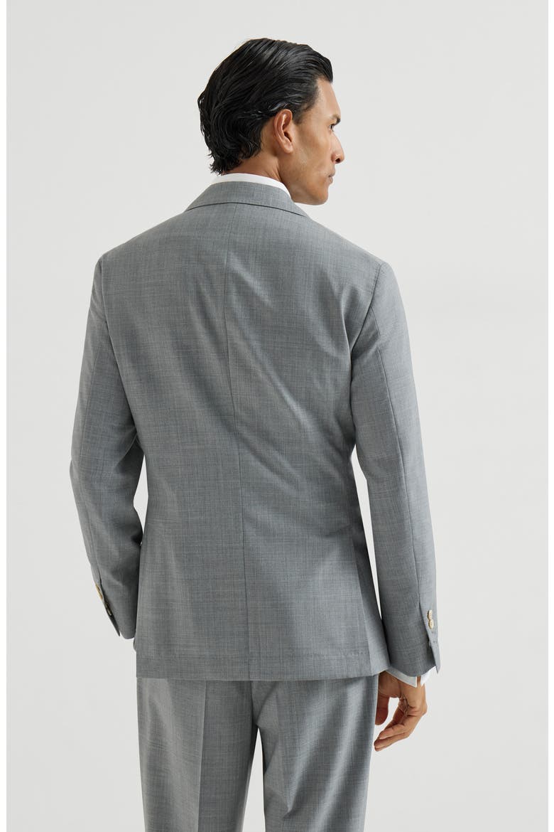 Virgin wool blazer, Alternate, color, Grey