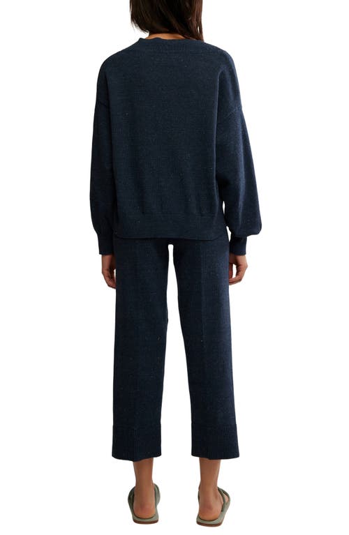 Free People Solar Cardigan & Pants Set In Navy