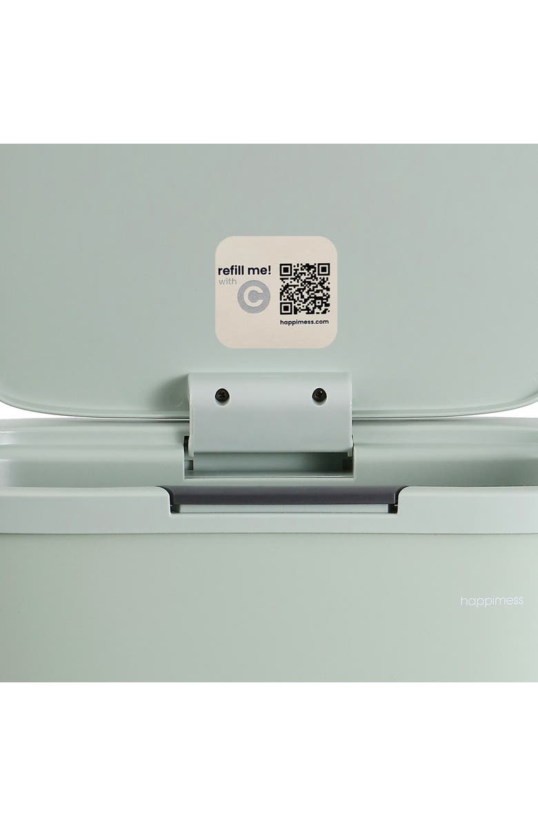 HAPPIMESS Tammi Kitchen 14.5-Gallon Slim Metal Push Button Trash Can, Alternate, color, Pistachio Gelato