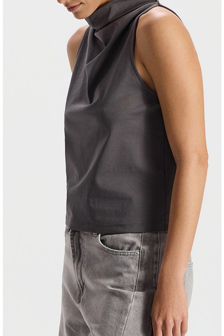 Yam High-Neck Sleeveless Top, Alternate, color, Grey