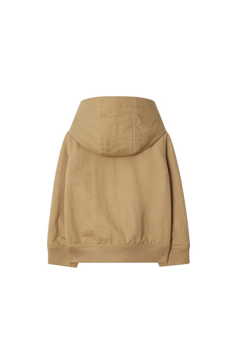 Burberry Check Label Nylon Cotton Zip Hoodie, Alternate, color, 