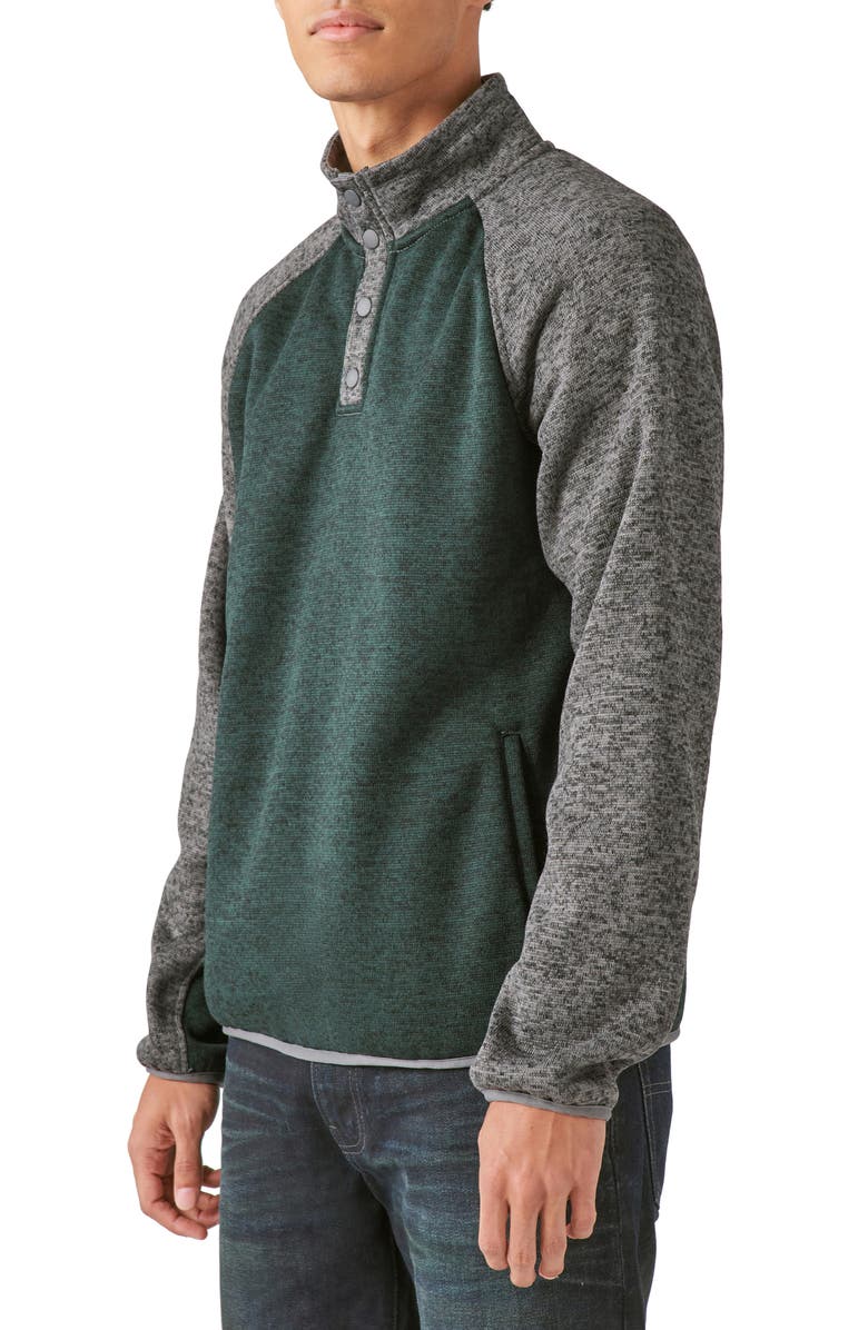 Lucky Brand Colorblock Mock Neck Raglan Pullover, Alternate, color, 