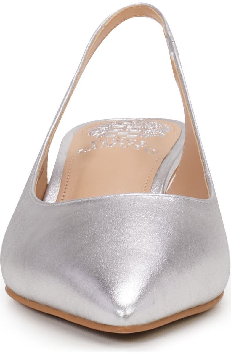 Vince Camuto Pilar Slingback Kitten Heel Pump, Alternate, color, Silver