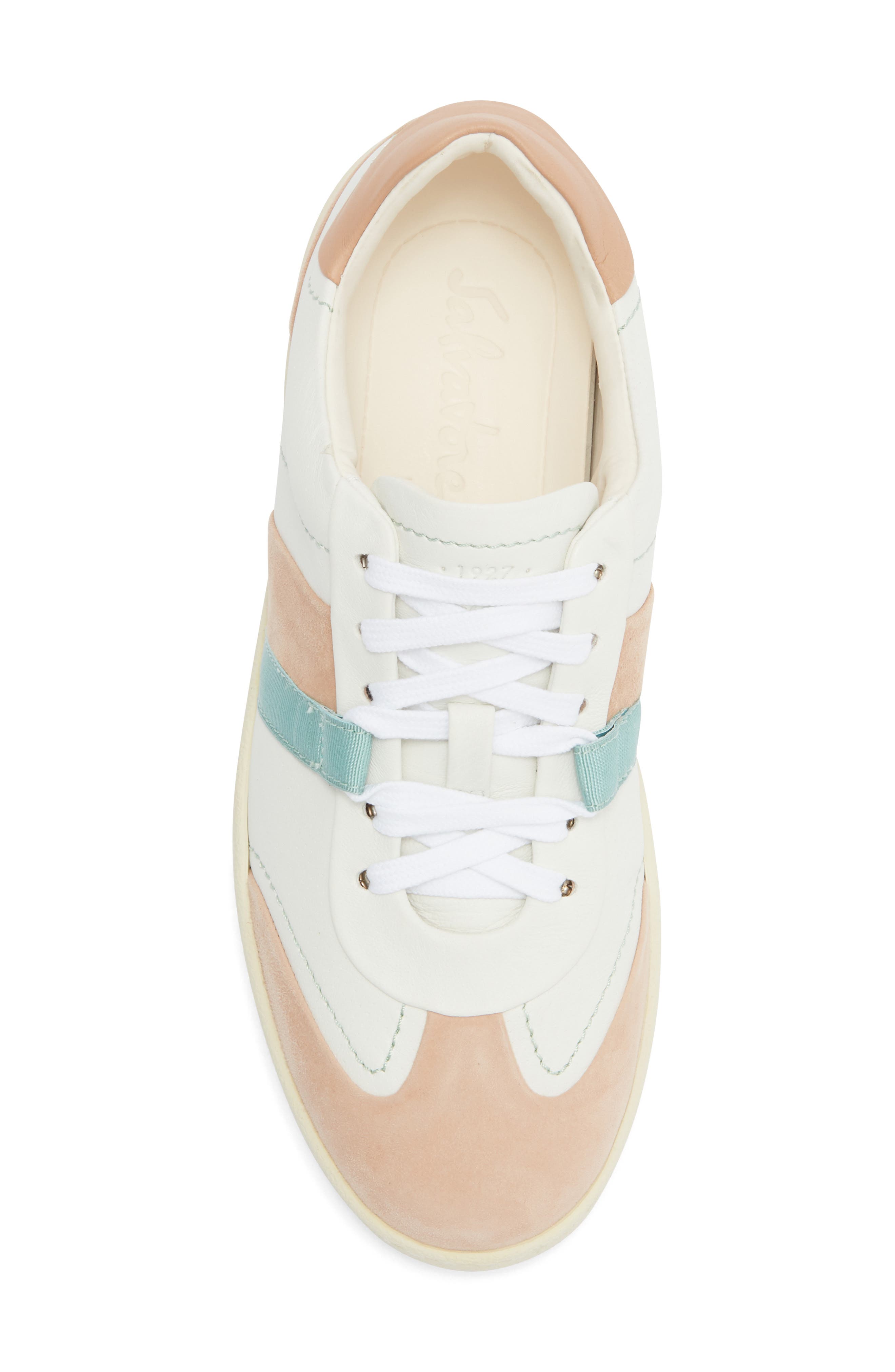 FERRAGAMO Garda Colorblock Sneaker, Alternate, color, Beige Khaki