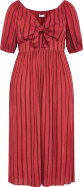 City Chic Bella Tie Front Maxi Dress