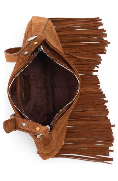 Jeffrey Campbell Lyrical Suede Crossbody Bag In Tan Suede