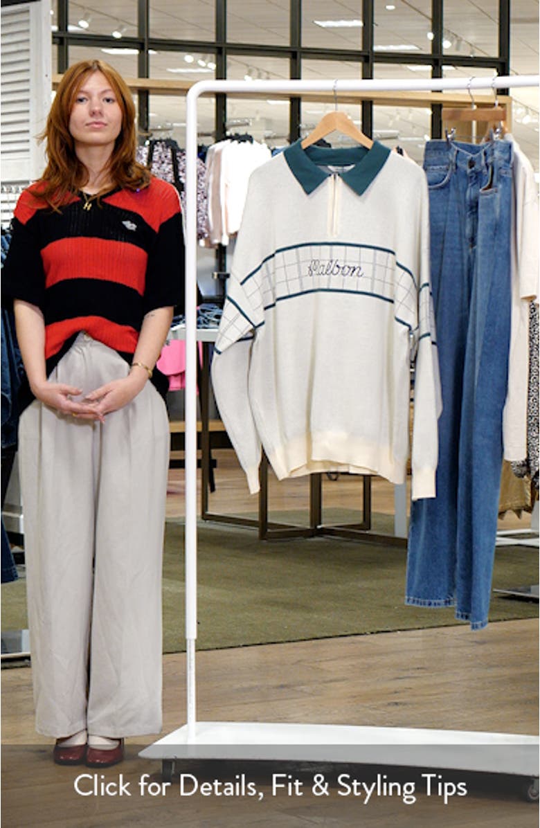 Bennett Plaid Quarter Zip Sweater, sales video thumbnail