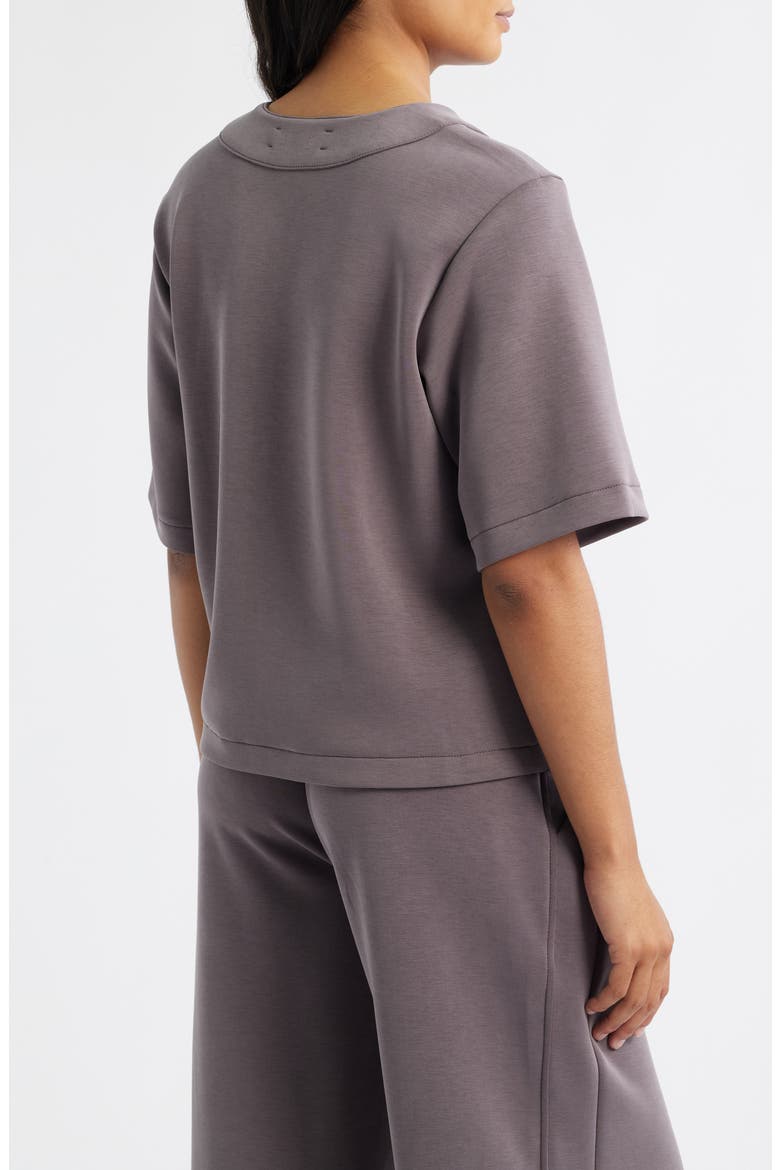 Elbow Sleeve Crewneck T-Shirt, Alternate, color, DARK GRAY