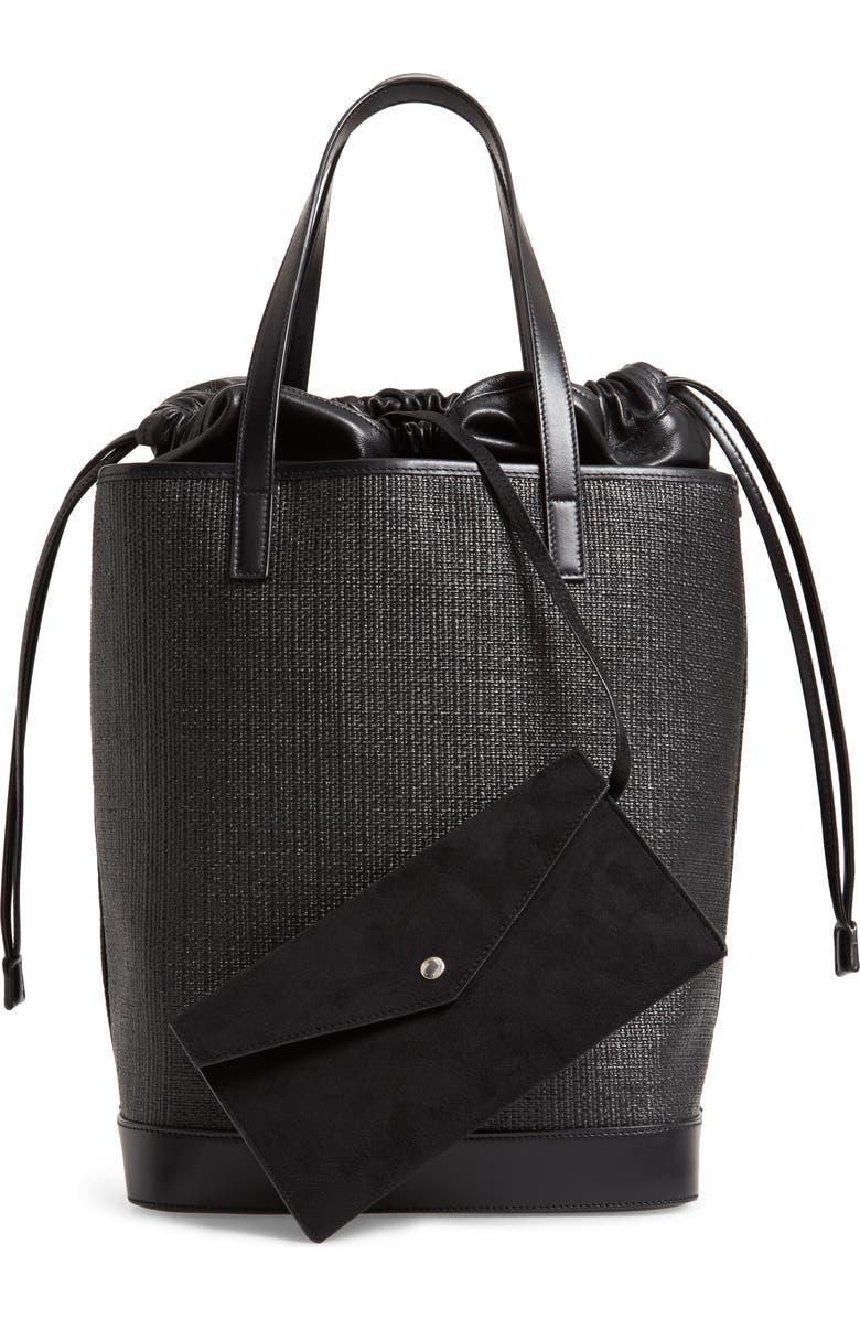 Saint Laurent Teddy Canvas Tote, Alternate, color,