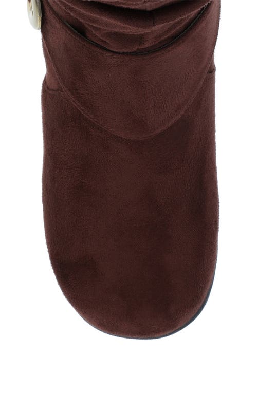 Journee Collection Journee Jester Extra Wide Calf Side Buckle Tall Boot In Burgundy