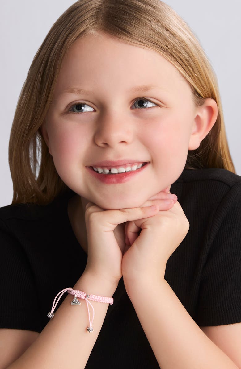 LAGOS Kids' Kinder Caviar Macramé Slide Bracelet, Alternate, color, Pink