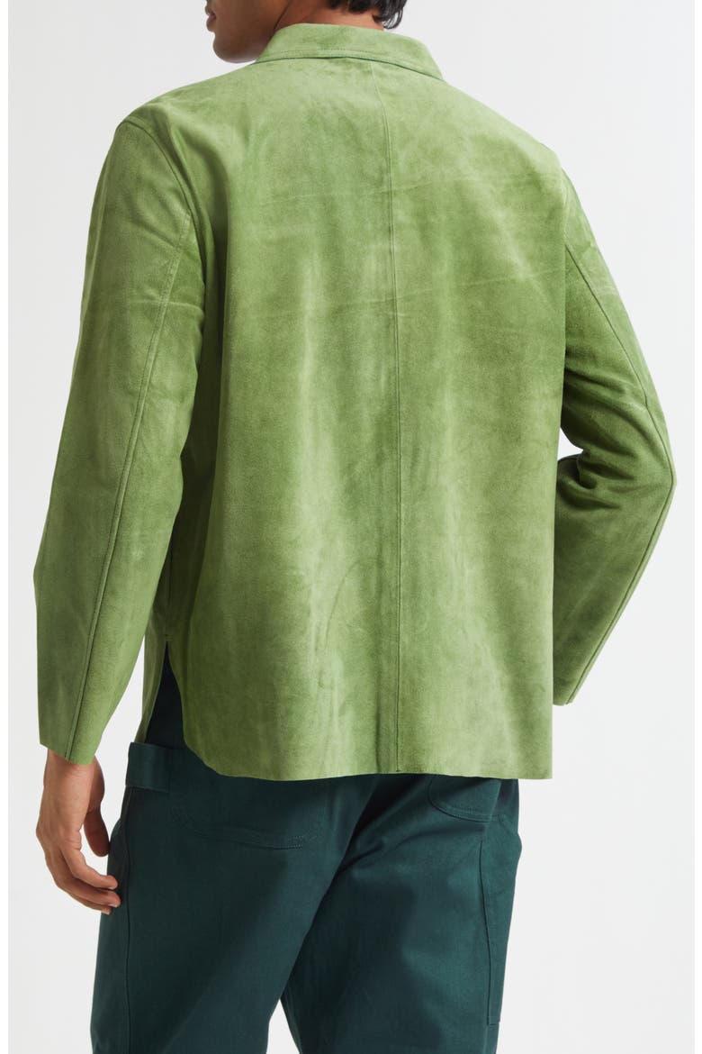 Suede Overshirt, Alternate, color, GREEN