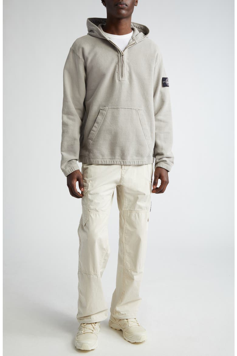 Felpa Half Zip Hoodie, Alternate, color, DUST
