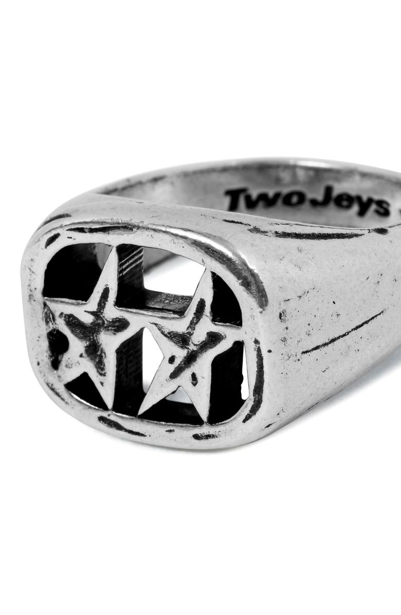 TWOJEYS Men's Framed Ring, Alternate, color, Silver