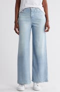 ECRU Mirage Denim Printed French Terry Wide Leg Pants