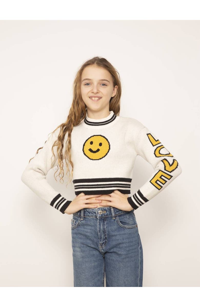 Central Park West Ava Love Smile Crew, Main, color, Ivory