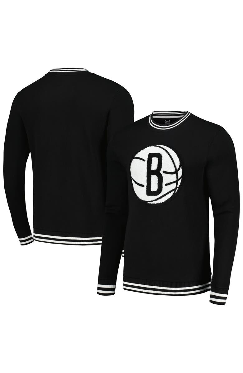 Stadium Essentials Men's Stadium Essentials Black Brooklyn Nets Club Level Pullover Sweatshirt, Main, color, Black