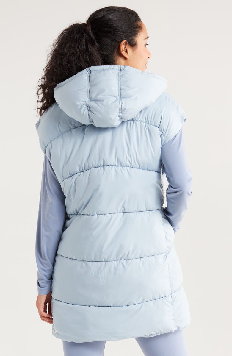 Longline Hooded Puffer Vest