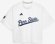 adidas Women's adidas White Penn State Nittany Lions Cropped Baseball Fashion Jersey