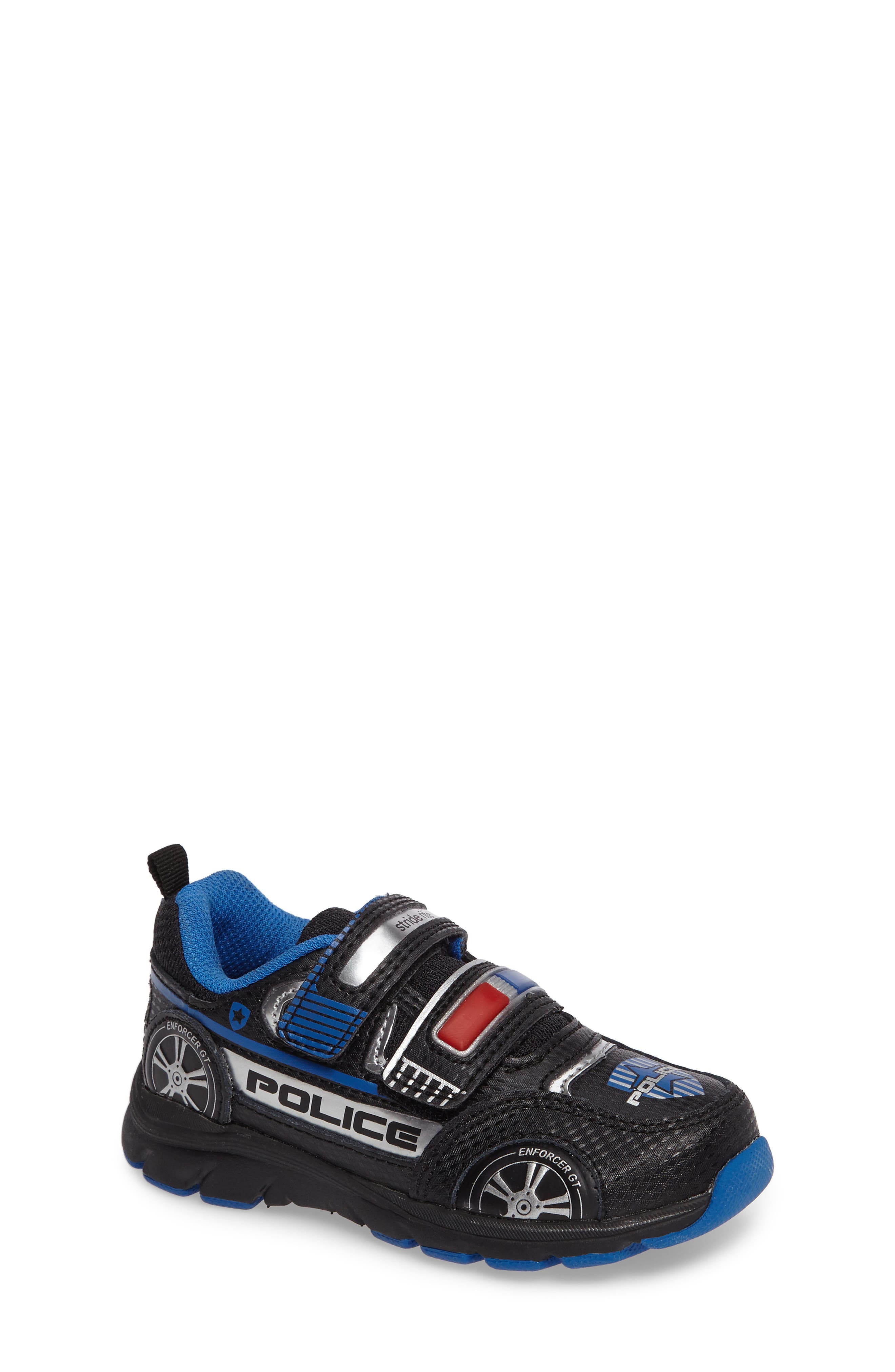Stride Rite Vroomz Light-Up Police Car Sneaker, Main, color, 