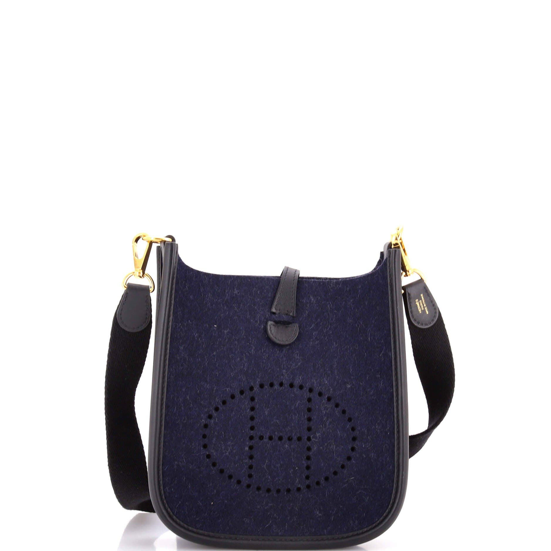 Pre-Owned Hermes Evelyne Bag Gen III Felt TPM, Main, color, Bleu Nuit