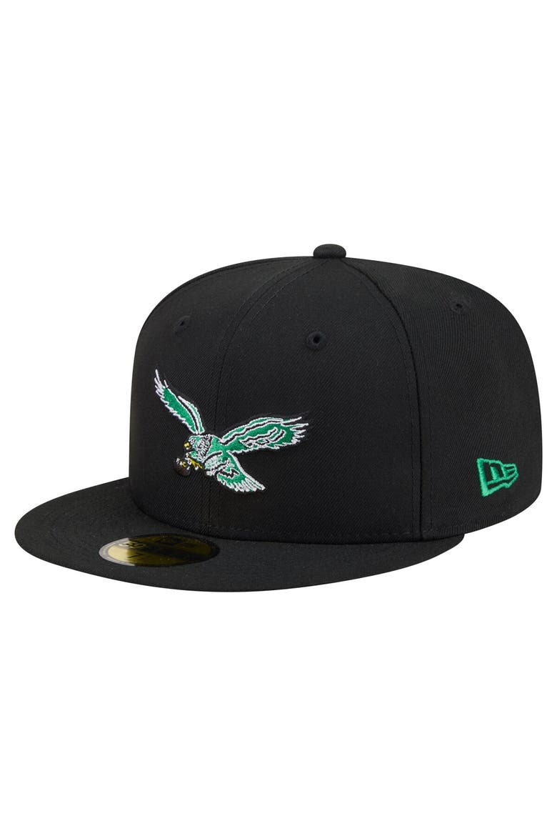 Men's New Era Black Philadelphia Eagles 59FIFTY Fitted Hat, Main, color, Black