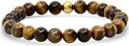 STEELTIME Men's Tiger's Eye Stretch Bracelet