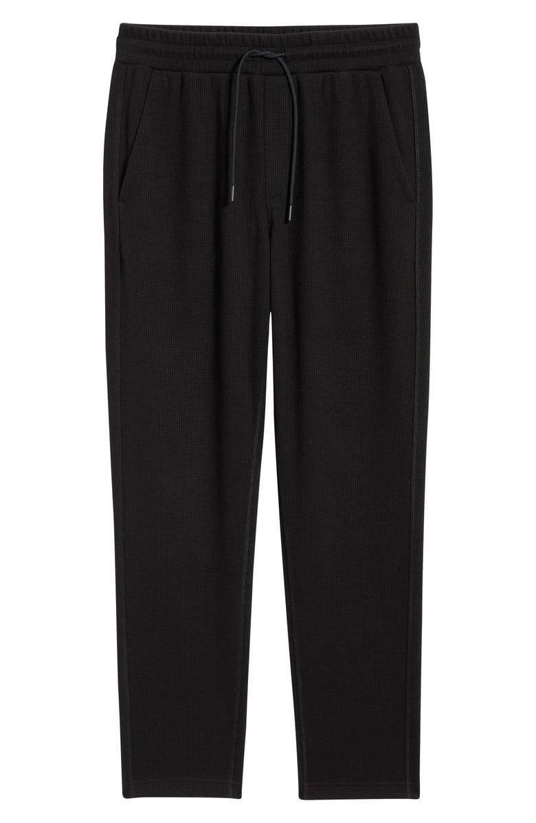 Zella Waffle Knit Joggers, Alternate, color, Black Caviar