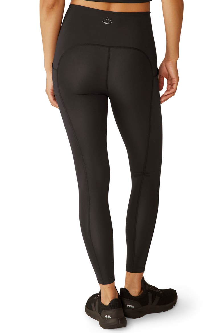 Powerbeyond Strive High Waist Pocket Leggings, Alternate, color, BLACK
