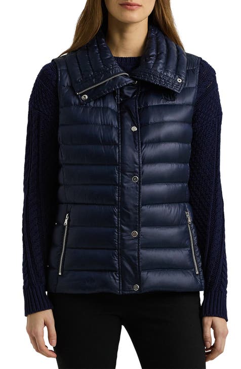 Madewell X PenField Snap Button Hooded Navy Blue Puffer Vest Women’s high quality Size Medium